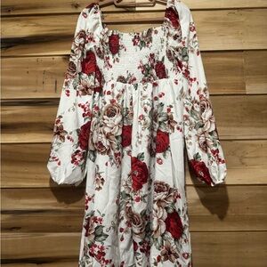 Floral Long Sleeve Dress